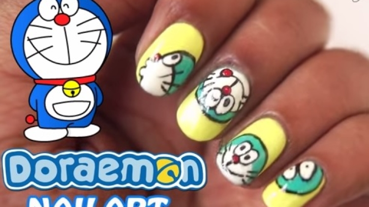 Detail Nail Art Doraemon Nomer 43
