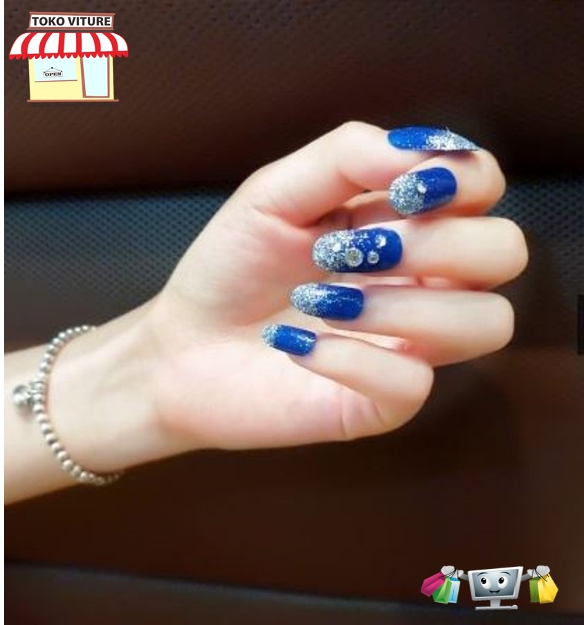 Detail Nail Art Warna Biru Muda Nomer 15