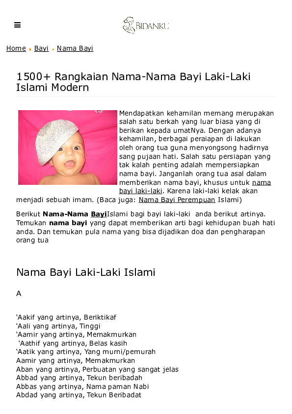 Detail Nama Bayi Laki2 Islami Terbaru Nomer 38