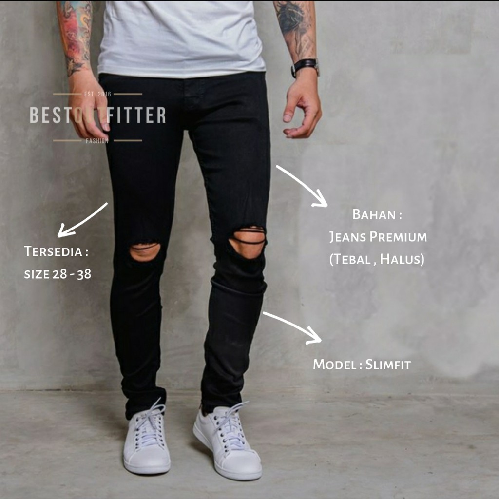 Detail Nama Celana Jeans Sobek Nomer 3