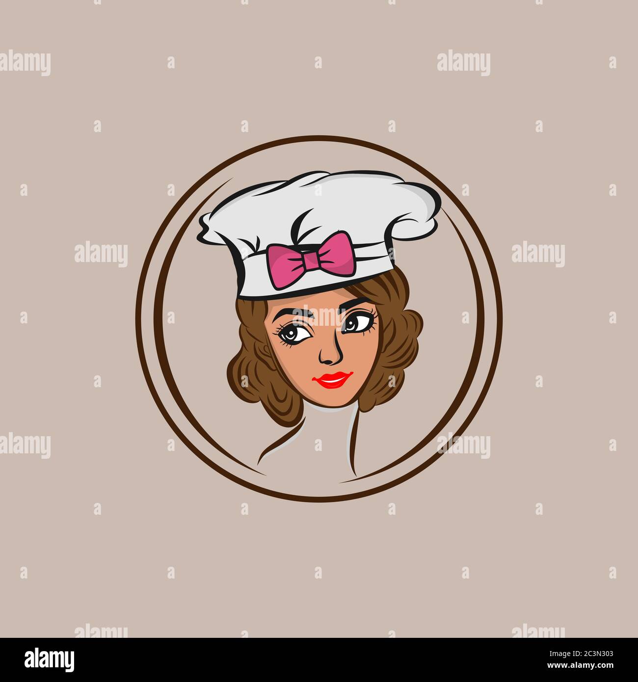 Detail Logo Chef Woman Nomer 10