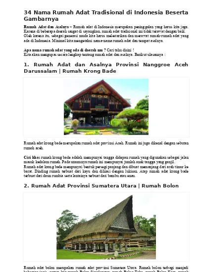 Detail Nama2 Rumah Adat Nomer 49