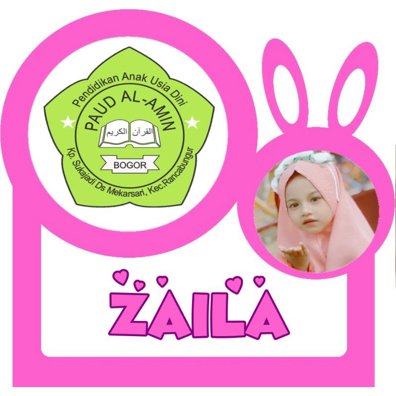 Detail Name Tag Anak Nomer 23