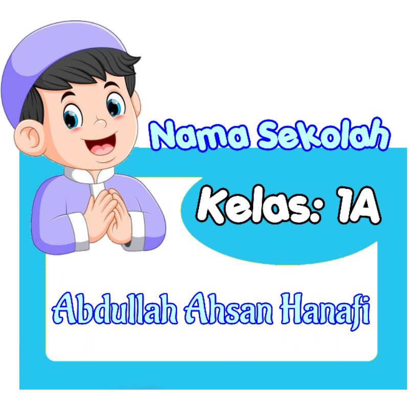 Detail Name Tag Anak Sd Nomer 5