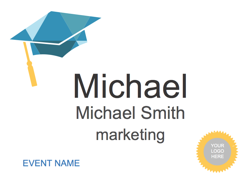 Detail Name Tag Design Template Free Nomer 39