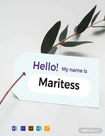 Detail Name Tag Design Template Free Nomer 41