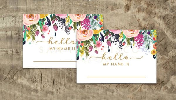 Detail Name Tag Design Template Free Nomer 47