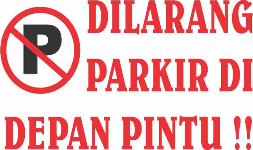 Detail Logo Dilarang Parkir Didepan Pintu Nomer 14