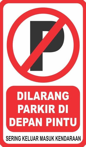 Detail Logo Dilarang Parkir Didepan Pintu Nomer 16