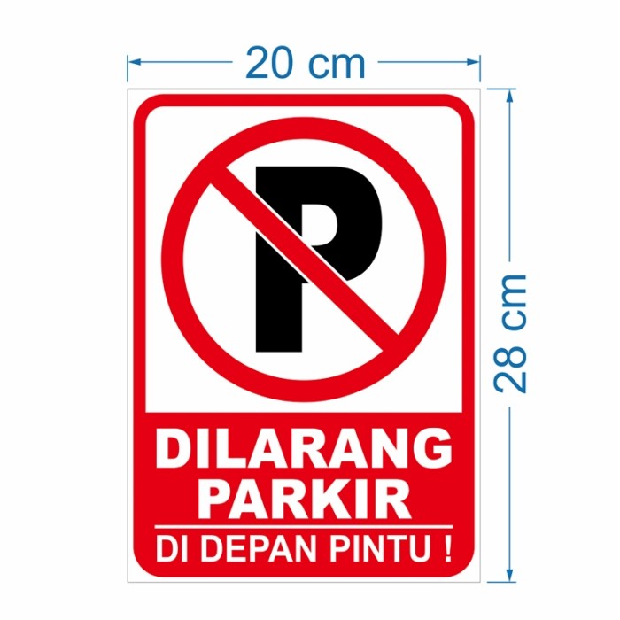 Detail Logo Dilarang Parkir Didepan Pintu Nomer 6