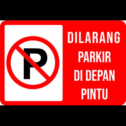 Detail Logo Dilarang Parkir Didepan Pintu Nomer 9