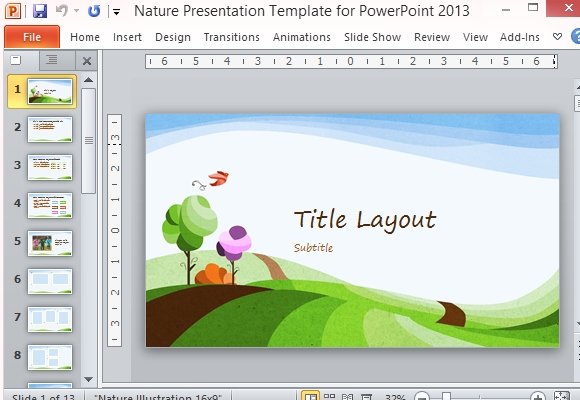 Detail Nature Background Powerpoint Presentation Nomer 16