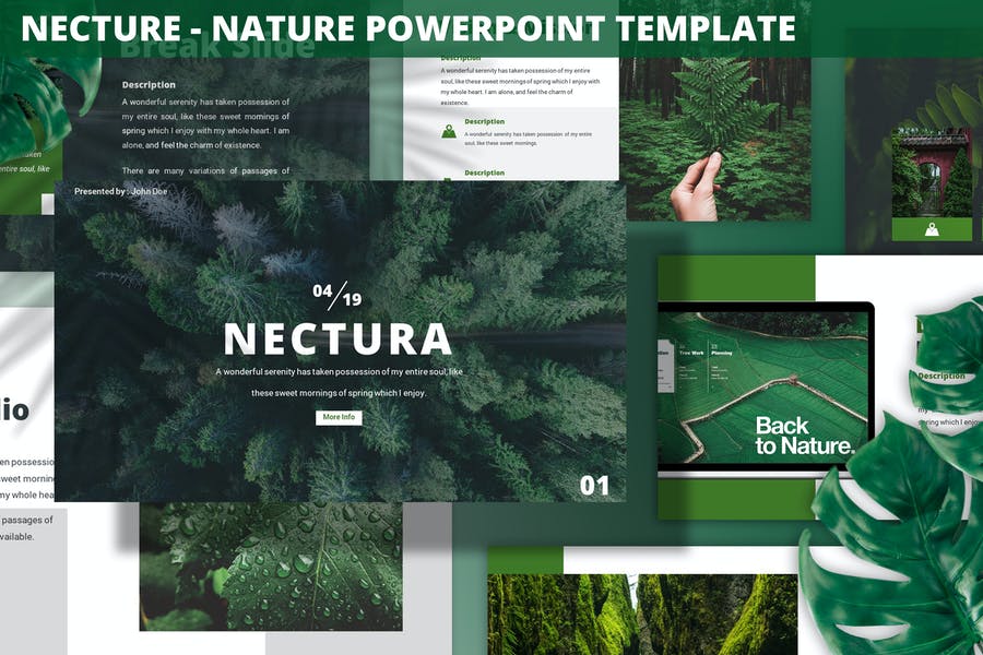 Detail Nature Powerpoint Background Nomer 37