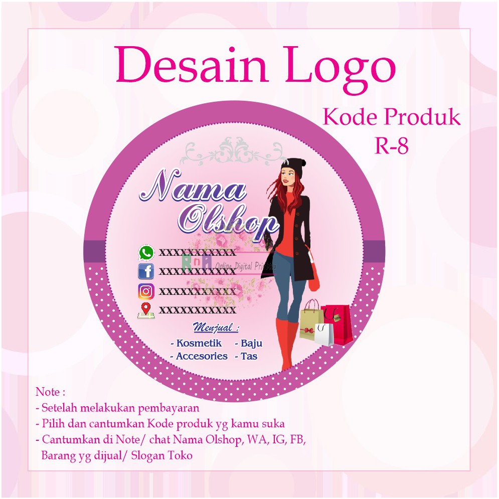 Detail Logo Fashion Wanita Kosong Nomer 37