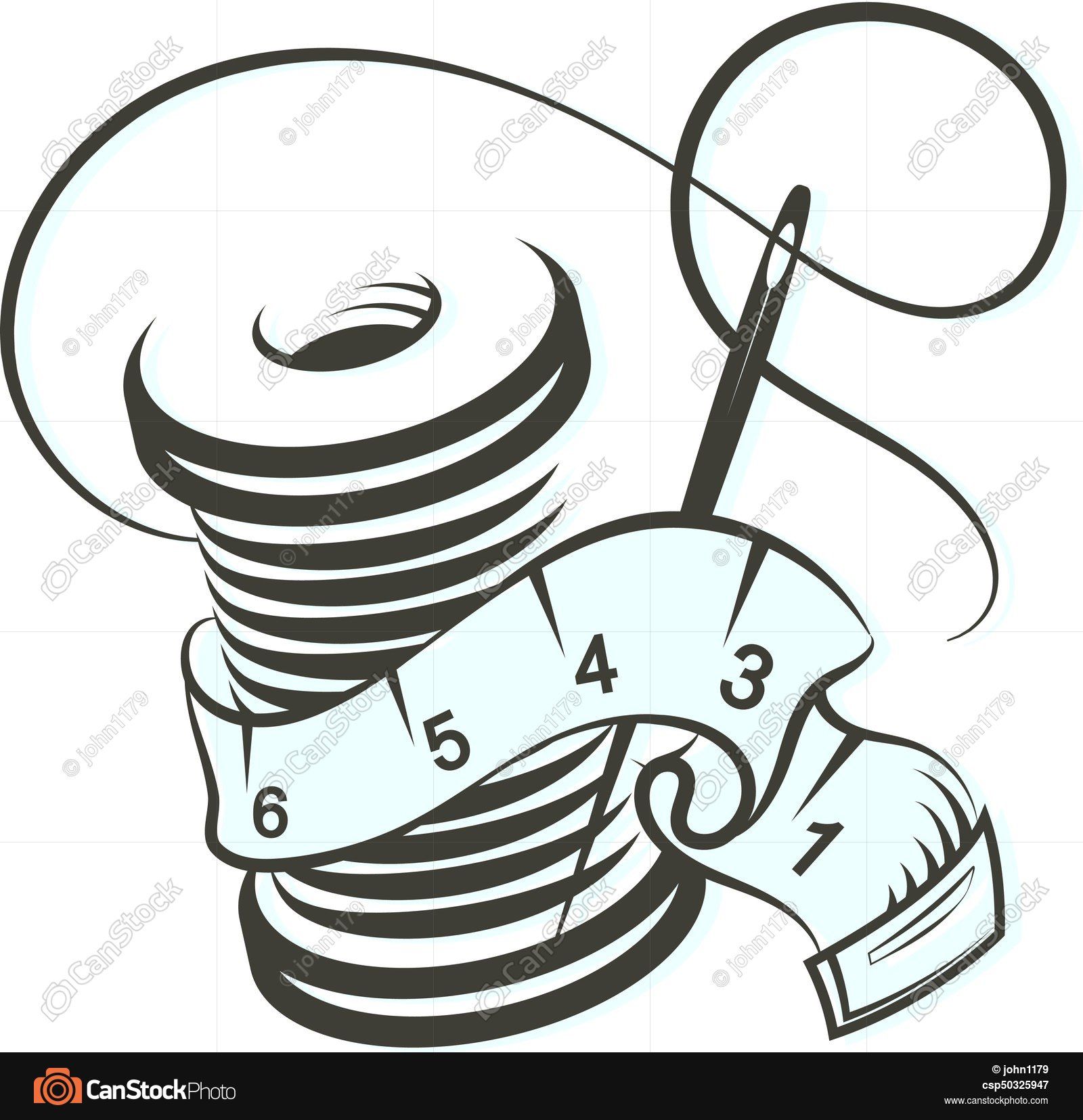 Detail Needle And Thread Clipart Nomer 12
