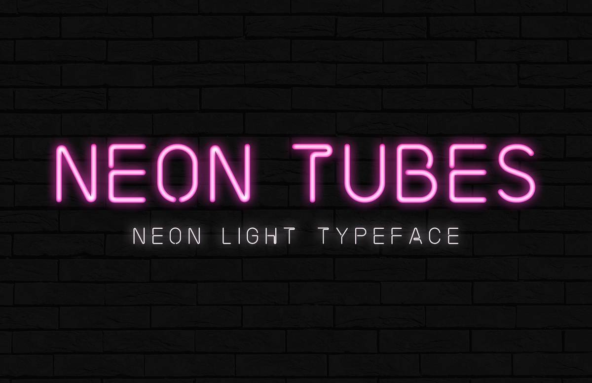 Neon Light Font - KibrisPDR