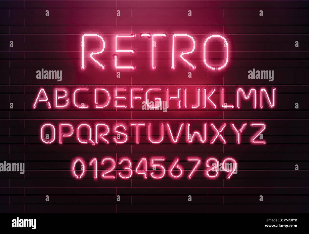 Detail Neon Light Font Nomer 5