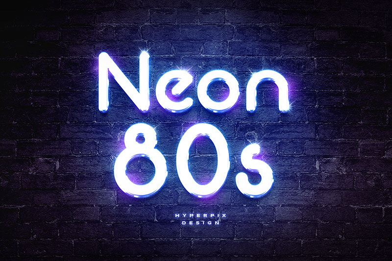 Detail Neon Light Font Nomer 46