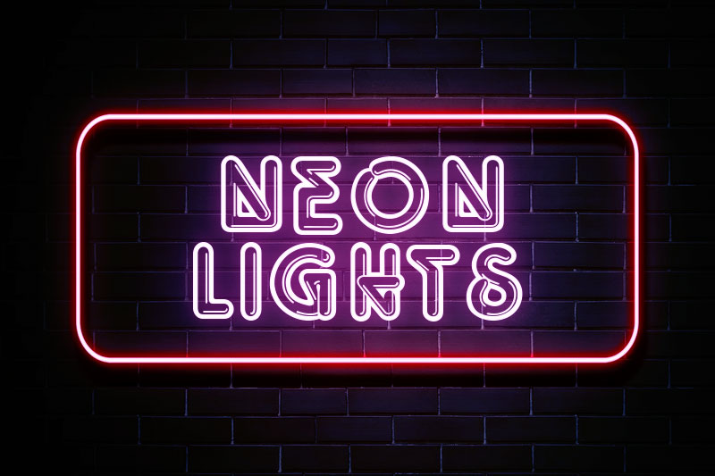 Detail Neon Light Font Nomer 51