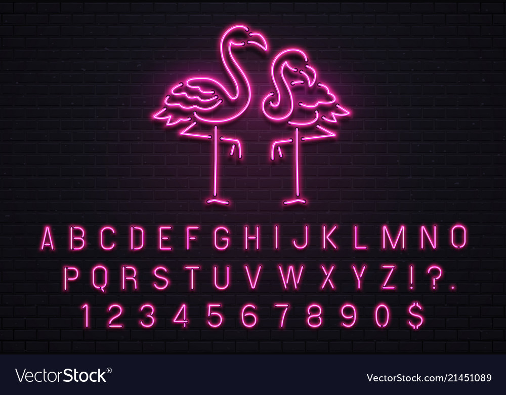 Detail Neon Sign Font Nomer 38