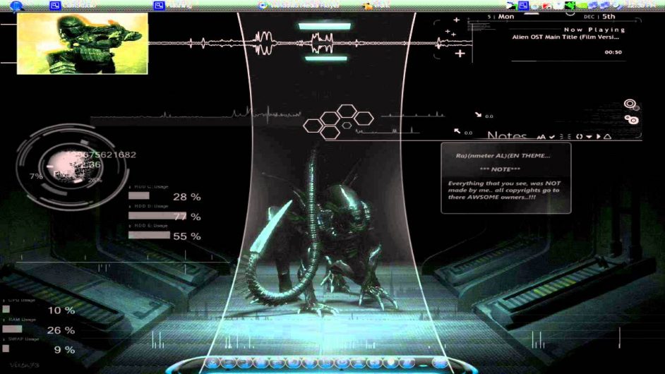 Detail Neon Space Rainmeter Nomer 50