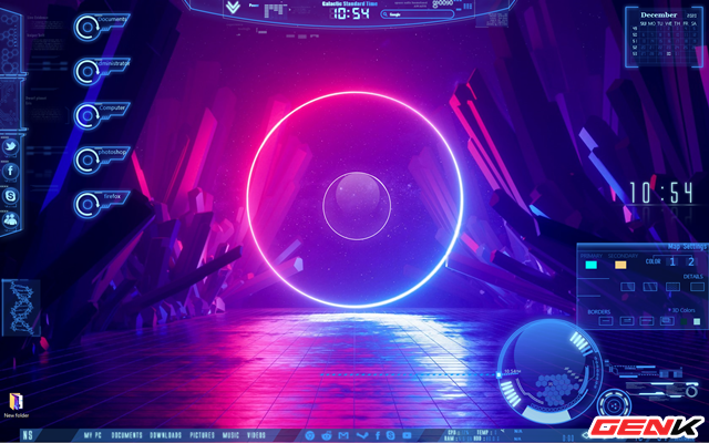 Detail Neon Space Rainmeter Nomer 56