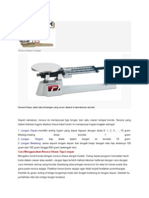 Detail Neraca Ohaus Dan Bagian Bagiannya Nomer 44