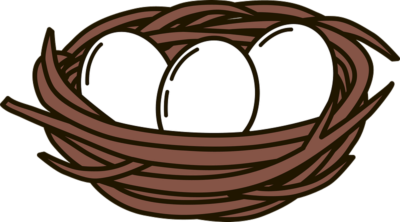 Detail Nest With Eggs Clipart Nomer 34