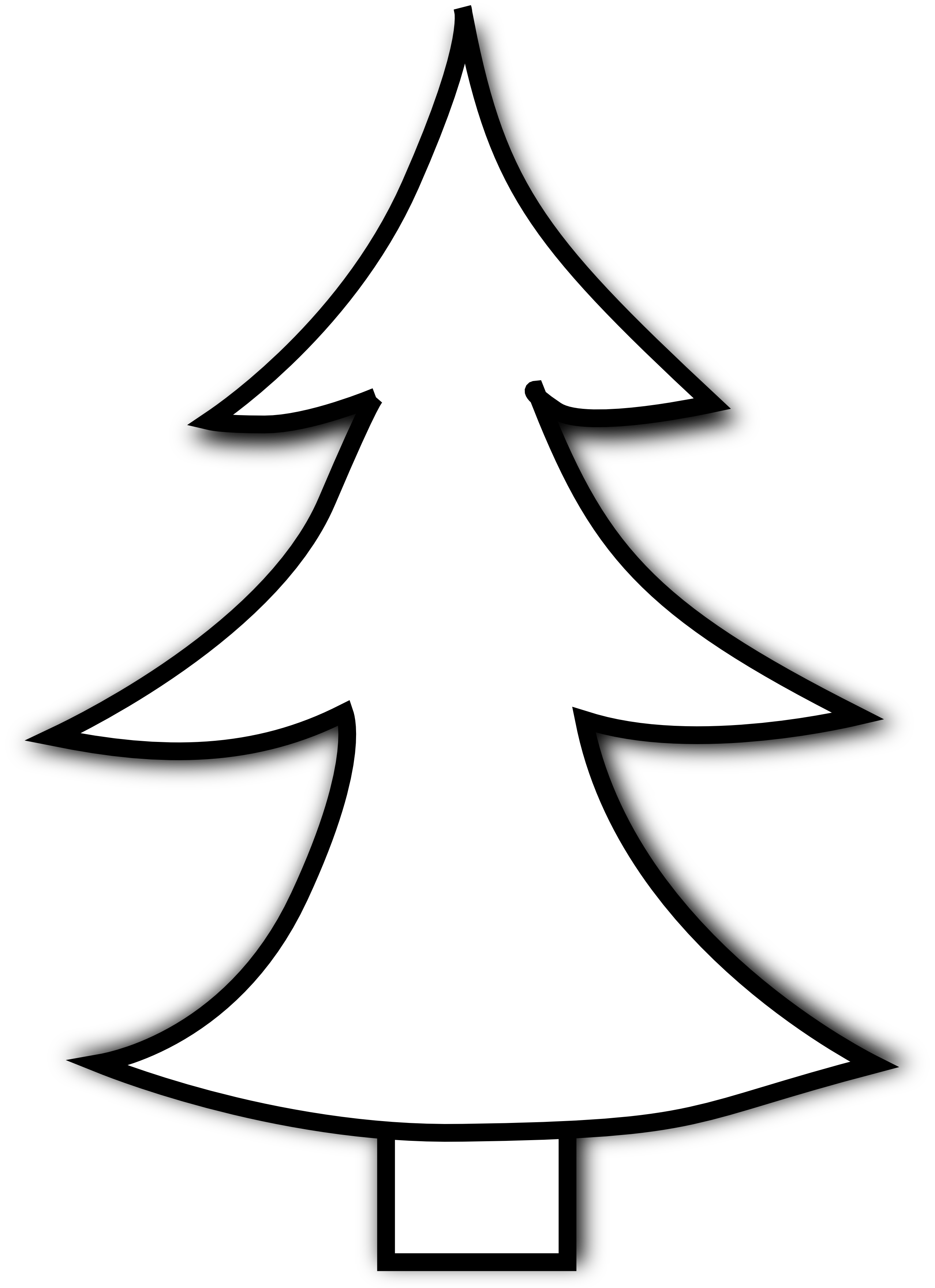 Black And White Christmas Tree Background - KibrisPDR