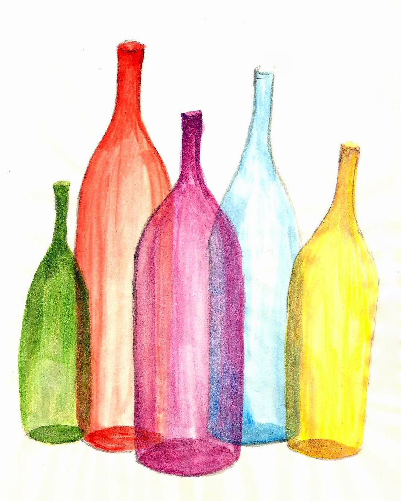 Detail Bottle Watercolor Nomer 5