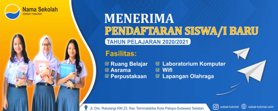 Detail Desain Spanduk Penerimaan Siswa Baru Corel Draw Nomer 12