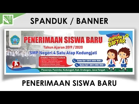 Detail Desain Spanduk Penerimaan Siswa Baru Corel Draw Nomer 22