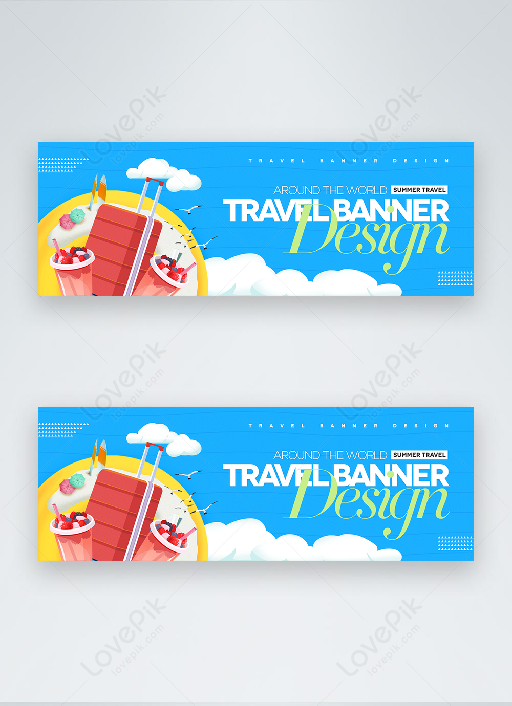 desain spanduk travel