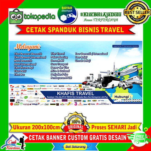 Detail Desain Spanduk Spanduk Travel Koleksi Nomer 5