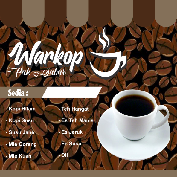 Detail Desain Spanduk Warung Kopi Sederhana Nomer 21