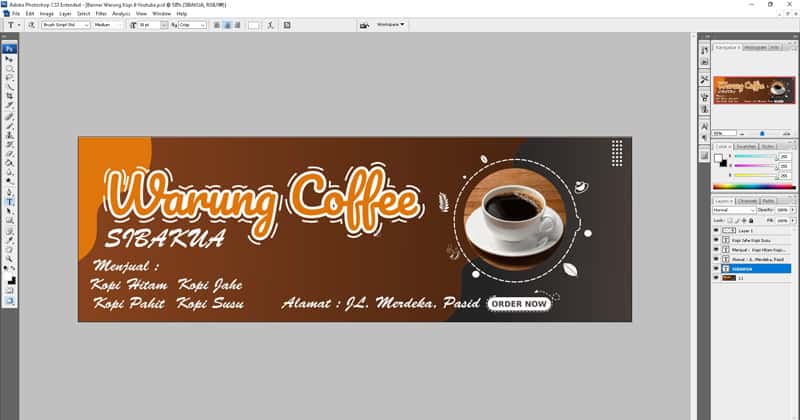 Detail Desain Spanduk Warung Kopi Sederhana Nomer 8