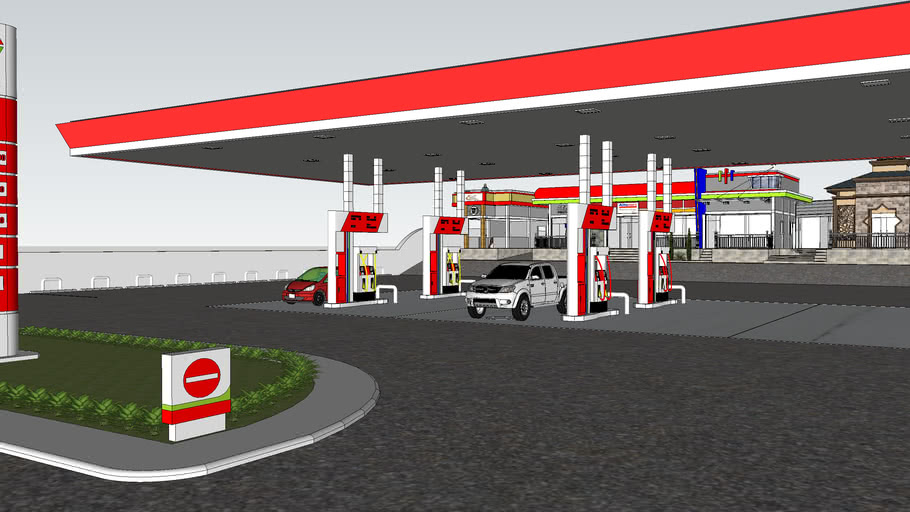 Detail Desain Spbu Pertamina Nomer 18