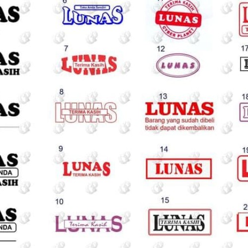 Detail Desain Stempel Lunas Koleksi Nomer 18