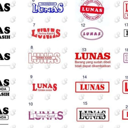 Detail Desain Stempel Lunas Nomer 19