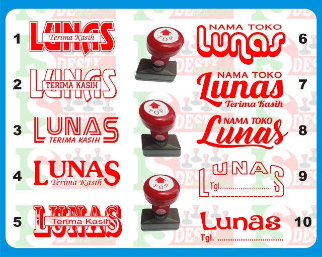 Desain Stempel Lunas
