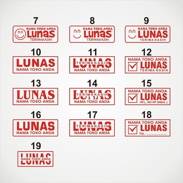 Desain Stempel Lunas