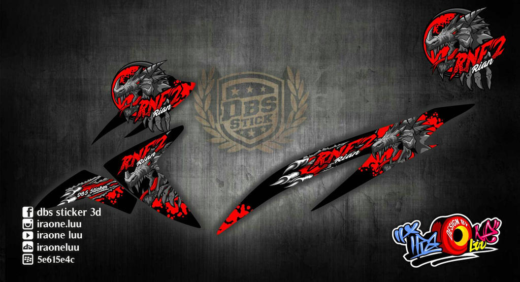 Detail Desain Stiker 3d Nomer 11
