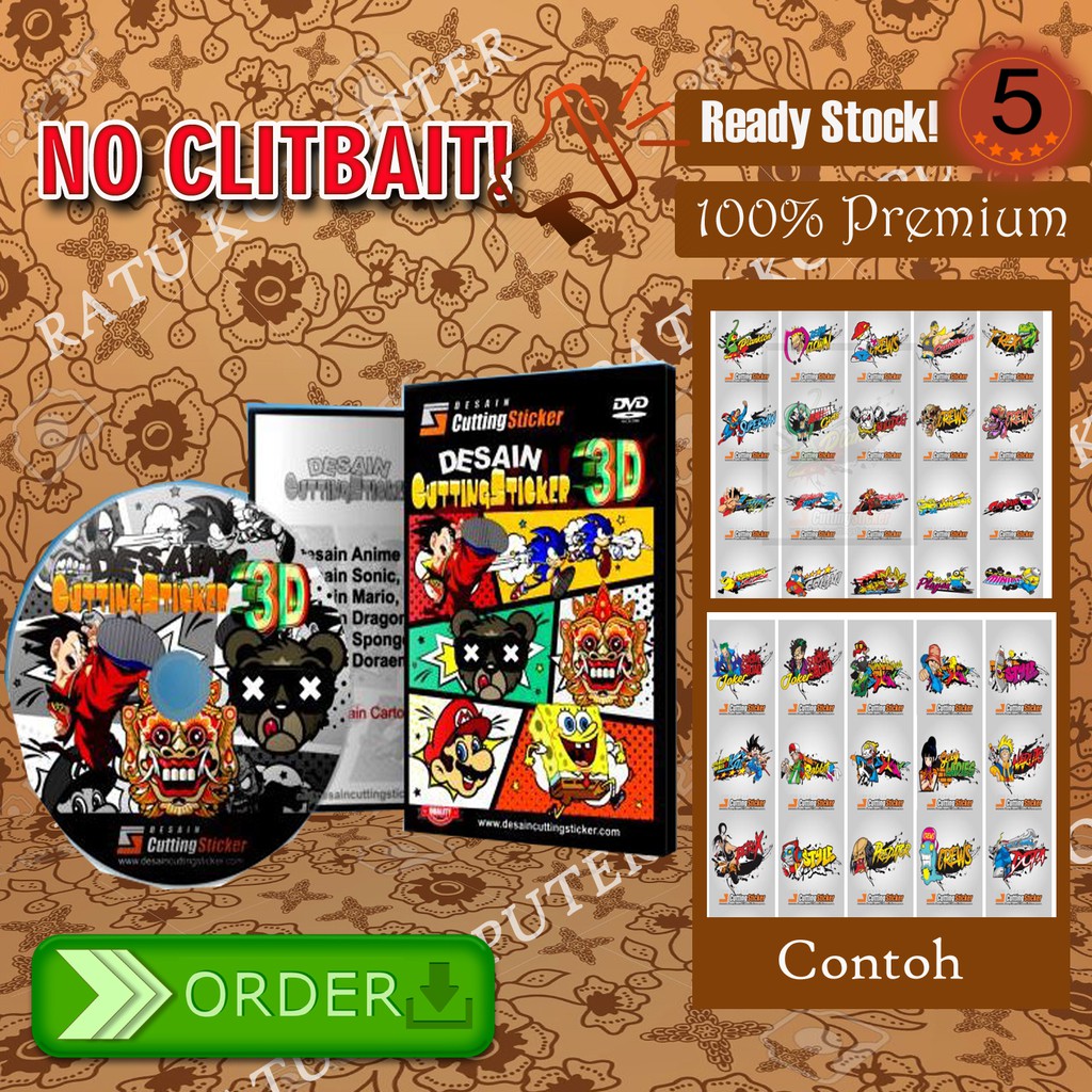 Detail Desain Stiker 3d Nomer 16