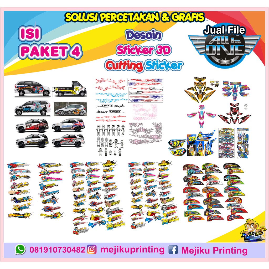 Detail Desain Stiker 3d Nomer 37