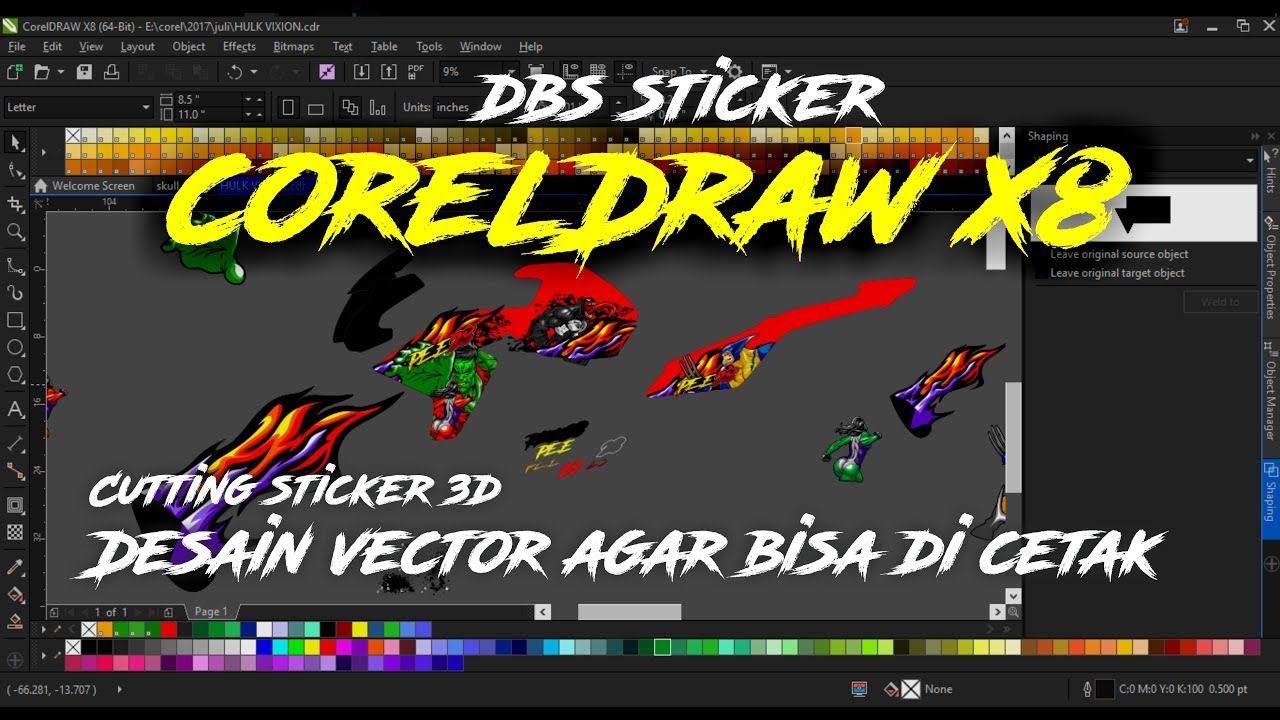Detail Desain Stiker 3d Nomer 43