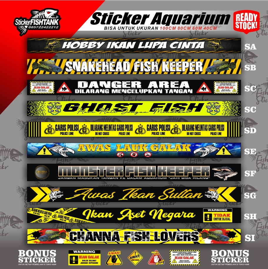 Detail Desain Stiker Aquarium Predator Nomer 12