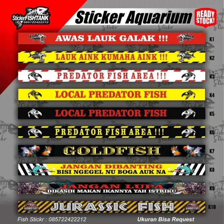 Detail Desain Stiker Aquarium Predator Nomer 21