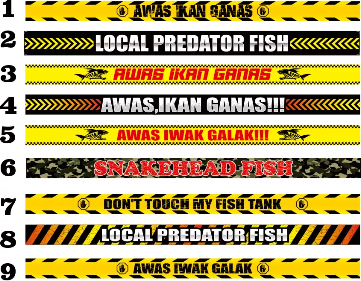 Detail Desain Stiker Aquarium Predator Nomer 43