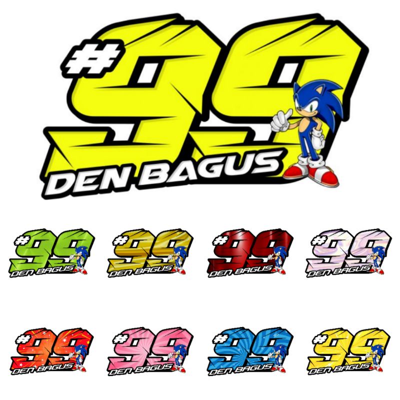 Detail Desain Stiker Balap Nomer 58