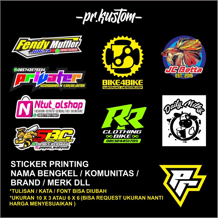 Detail Desain Stiker Bengkel Motor Nomer 29